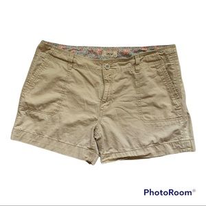LEVIS KHAKI SHORTS HIGH WAIST TAN SZ 12